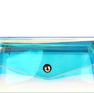 Transparent Neon clutch